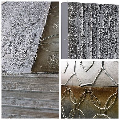 Stacked 1 Textured Metallic Wall Art