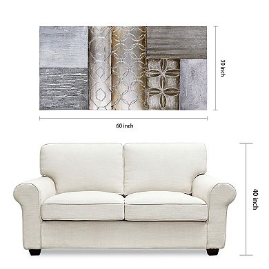 Stacked 1 Textured Metallic Wall Art