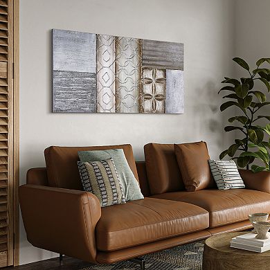 Stacked 1 Textured Metallic Wall Art