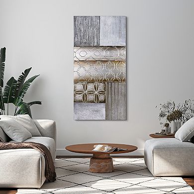 Stacked 1 Textured Metallic Wall Art