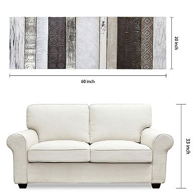 Topographic Textured Metallic Wall Art