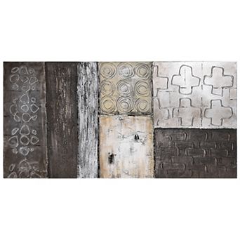 Stacked 2 Textured Metallic Wall Art