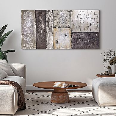 Stacked 2 Textured Metallic Wall Art