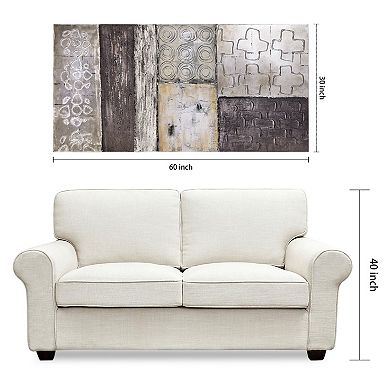 Stacked 2 Textured Metallic Wall Art