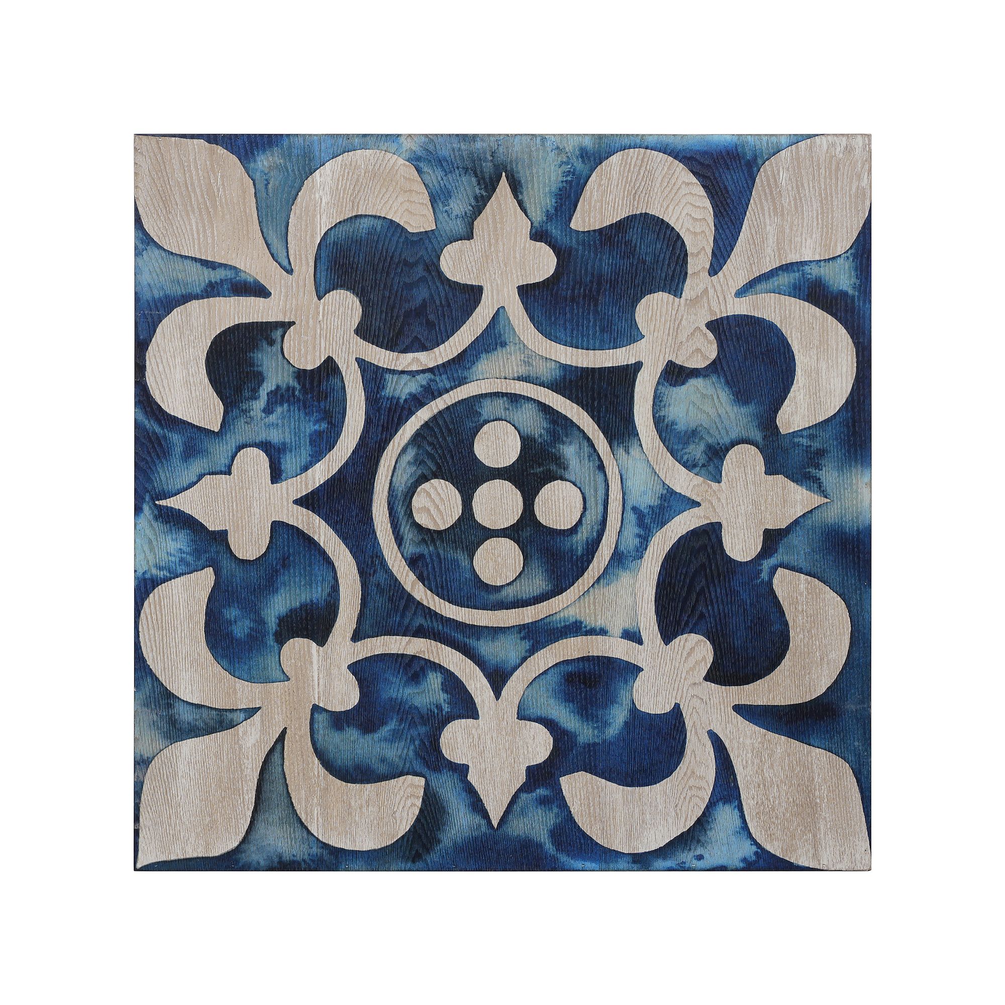 Empire Art Direct Cobalt Tile III Wall Art, Blue