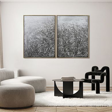 Circular Logic Textured Metallic Wall Art 2-piece Set