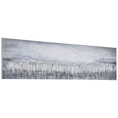 Silver Finish Dust Textured Metallic Wall Art