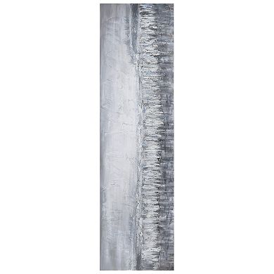 Silver Finish Dust Textured Metallic Wall Art