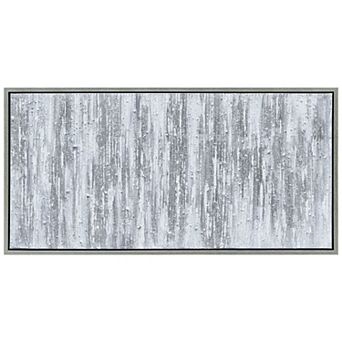 Silver Finish Textured Metallic Wall Art