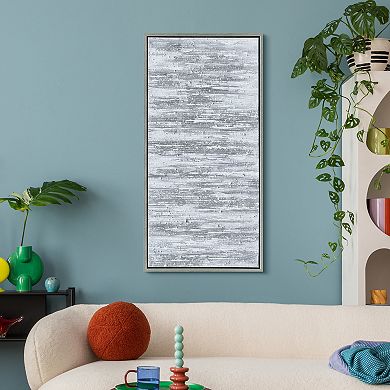 Silver Finish Textured Metallic Wall Art