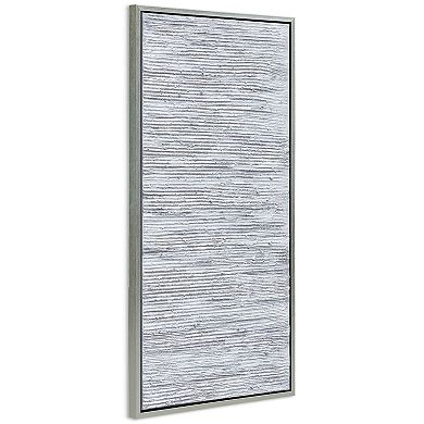 Silver Finish Textured Metallic Wall Art