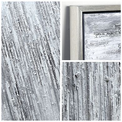 Silver Finish Textured Metallic Wall Art