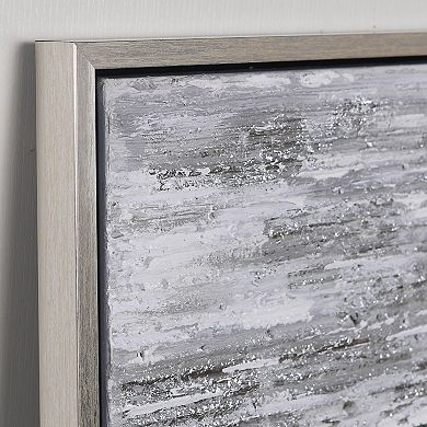 Silver Finish Textured Metallic Wall Art