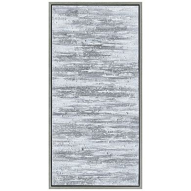Silver Finish Textured Metallic Wall Art