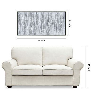Silver Finish Textured Metallic Wall Art