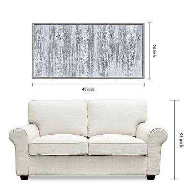 Silver Finish Textured Metallic Wall Art