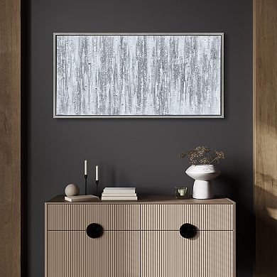 Silver Finish Textured Metallic Wall Art