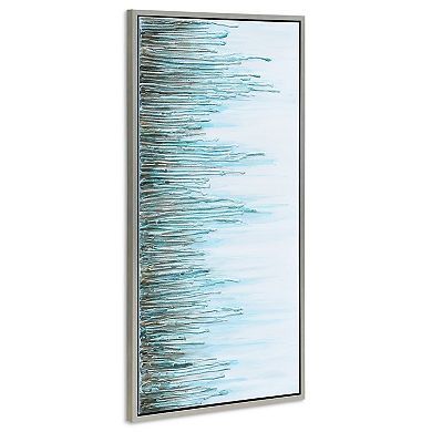 Green Frequency Textured Metallic Wall Art