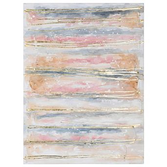 Golden Roads Textured Metallic Wall Art