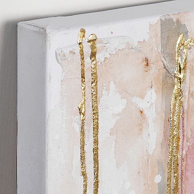 Golden Roads Textured Metallic Wall Art