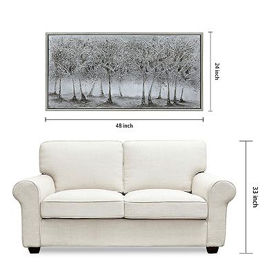 Solitary Field Textured Metallic Wall Art