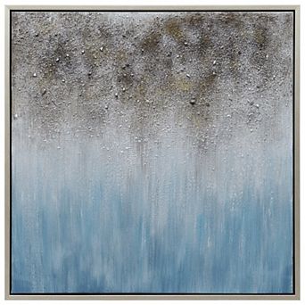 Blue Shadow Textured Metallic Wall Art