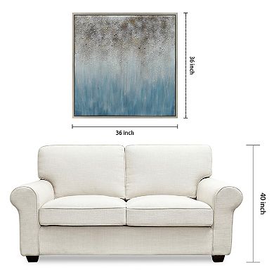 Blue Shadow Textured Metallic Wall Art