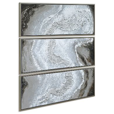 Iced Textured Metallic Wall Art