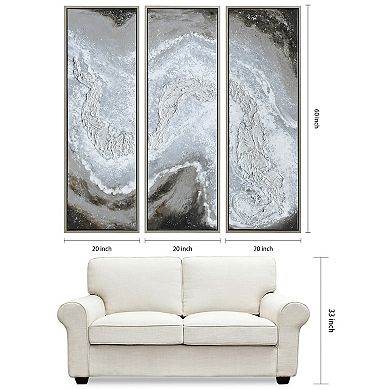 Iced Textured Metallic Wall Art