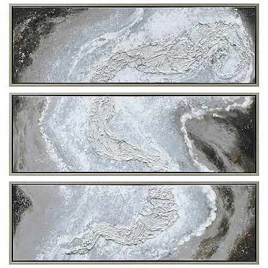 Iced Textured Metallic Wall Art
