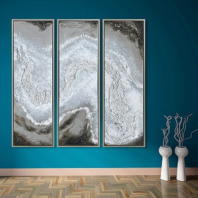 Iced Textured Metallic Wall Art