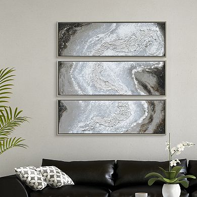 Iced Textured Metallic Wall Art