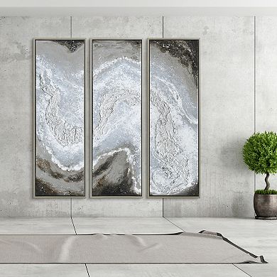 Iced Textured Metallic Wall Art