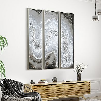 Iced Textured Metallic Wall Art