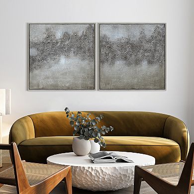 Fog Textured Metallic Wall Art 2-piece Set