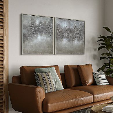 Fog Textured Metallic Wall Art 2-piece Set