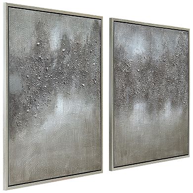 Fog Textured Metallic Wall Art 2-piece Set