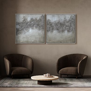 Fog Textured Metallic Wall Art 2-piece Set