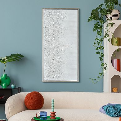 White Snow B Textured Metallic Wall Art