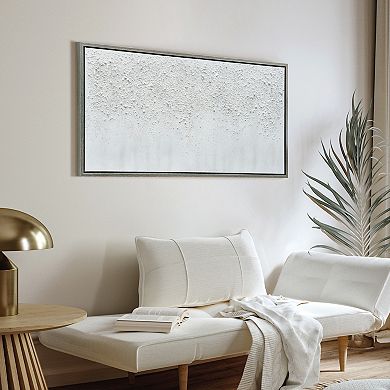 White Snow B Textured Metallic Wall Art
