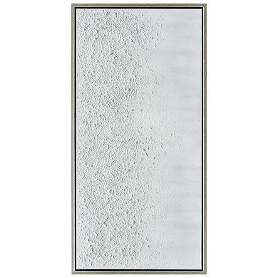 White Snow B Textured Metallic Wall Art