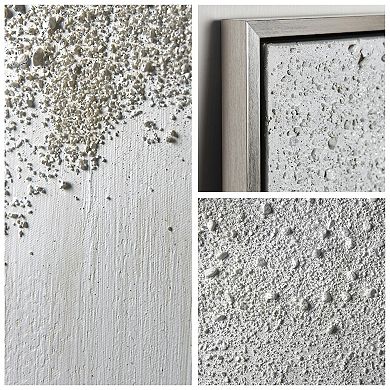White Snow B Textured Metallic Wall Art