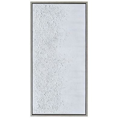 White Snow B Textured Metallic Wall Art
