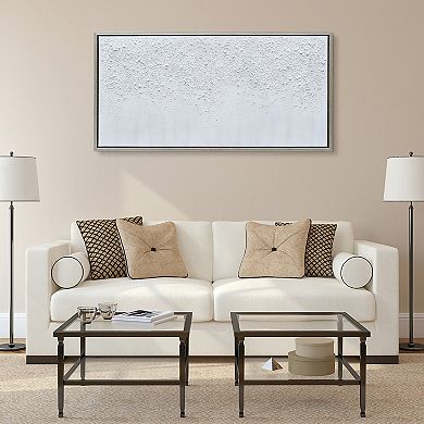 White Snow B Textured Metallic Wall Art