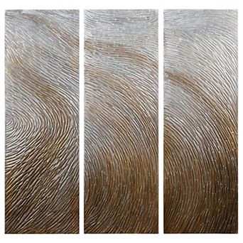 Waves Textured Metallic Wall Art