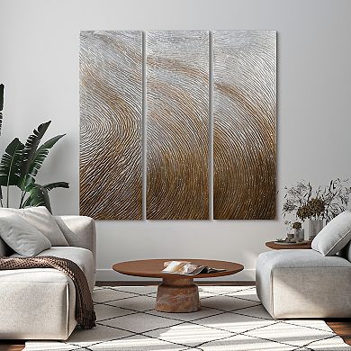 Waves Textured Metallic Wall Art