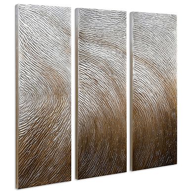 Waves Textured Metallic Wall Art