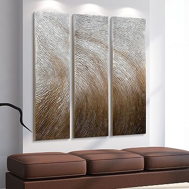 Waves Textured Metallic Wall Art