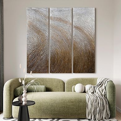 Waves Textured Metallic Wall Art