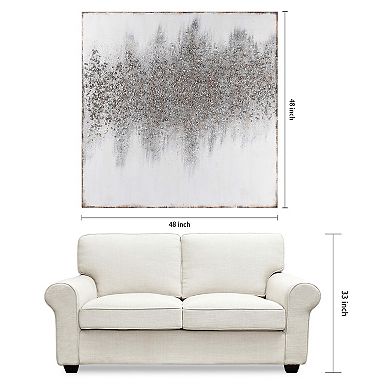 SliverDust Textured Metallic Wall Art